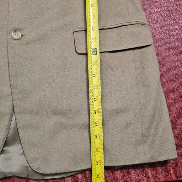 VTG Canali Italian Cashmere Blazer US 44L Camel Quiet Luxury Made In Italy - Picture 11 of 16